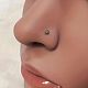 Кольца для носа из хирургической нержавеющей стали 316L с кубическим цирконием в форме сердца FS-WGD0B52-01-3