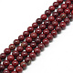 Jaspe rouge naturel ronde perles brins G-E334-8mm-01-1