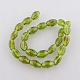 Gold Sand Lampwork Twisted Oval Beads Strands LAMP-O003-07-2