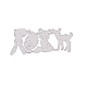 炭素鋼カッティングダイステンシル  DIYスクラップブッキング/フォトアルバム用  装飾的なエンボス印刷紙のカード  動物  つや消しプラチナ  5.2x11.5cm DIY-F032-33-2