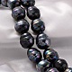 Oval Shell Pearl Bead Strands BSHE-M008-08-1