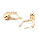 Brass with Cubic Zirconia Hoop Earrings EJEW-G362-03KCG-2