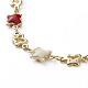 Handmade Brass Enamel Link Chains Jewelry Sets SJEW-JS01163-9