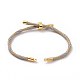 Nylon Cord Silder Bracelets MAK-C003-03G-13-4