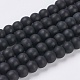 Synthetical Black Stone Beads Strands G-G508-7-1