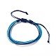 4Pcs 4 Style Alloy & Glass Braided Bead Bracelets Set BJEW-B065-09C-4