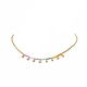 Collier pendentif en forme de larme en laiton avec des perles de verre pour les femmes NJEW-JN04227-4