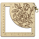 Regla de ganchillo con marco cuadrado de madera DIY-WH0537-008-1