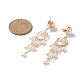 Boucles d'oreilles lustre à pampilles et perles de coquillage EJEW-TA00218-2