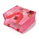 Bolsas de regalo plegables reutilizables no tejidas con estampado de flores con tema del día de la madre con asa ABAG-F009-C04-3