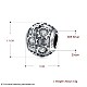 925 тайский стерлингового серебра кубического циркония европейские шарики STER-BB24094-1-2