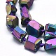 Electroplated Natural Quartz Crystal Beads Strands G-O164-10E-3