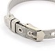 Unisex de moda 304 brazaletes de pulseras banda reloj de acero inoxidable BJEW-F065C-01-3