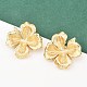 Серьги-гвоздики в форме цветка из нержавеющей стали 304 EJEW-K268-76G-1
