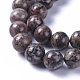 Chapelets de perles de jaspe en peau de léopard naturel G-G803-15A-8mm-3