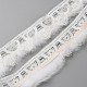 ポリエステル刺繍レースリボン  プラスチックラインストーン付き  服飾材料  小麦  2-3/8インチ（60mm） OCOR-WH0090-011-1