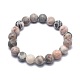 Ensemble de bracelets extensibles à perles rondes en jaspe zébré naturel BJEW-FS0001-05-2