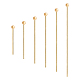 BENECREAT 220PCS 18K Real Gold Plated Ball Head Pins 20/24/30/35/45/50mm Wire Headpins for Earring Bracelet Jewelry Making KK-BC0005-20G-4