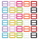 Fingerinspire 120 Stück 10 Farben rechteckige Schnallenverschlüsse aus sprühlackierter Legierung FIND-FG0002-82-1