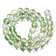 Chapelets de perles en verre peinte par pulvérisation transparent GLAA-N035-03D-B02-2