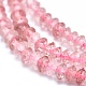 Chapelets de perles aux fraises en quartz naturel G-F686-32-3