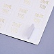 ステッカーありがとう  感謝祭用シール  ラベル貼付絵ステッカー  ギフト包装用  正方形  ホワイト  23x23mm DIY-I018-02A-2