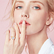 4 pieza de accesorios de anillo ajustables de latón de 2 colores&nbsp;KK-BBC0023-71-6