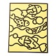 長方形のスポットカラーステッカー  漫画パズルレーザーステッカーおもちゃ  子供のための魔法のステッカーカラフルな創造的なステッカー  魚模様  18x14x0.04cm DIY-A009-11I-2