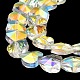 Chapelets de perles en verre transparent électrolytique GLAA-C029-04-4
