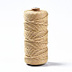 コットン糸  マクラメコード  装飾的な糸のスレッド  DIYの工芸品について  ギフトラッピングとジュエリー作り  ナバホホワイト  3mm  約109.36ヤード（100m）/ロール OCOR-WH0032-44A-23-1
