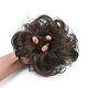 人工毛髪の延長  女性のお団子のためのヘアピース  ヘアドーナツアップポニーテール  耐熱高温繊維  ダークブラウン  15cm OHAR-G006-A02-1