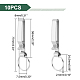 Unicraftale 10 Stück Edelstahl-Schlüsselanhänger mit Sicherheitsgürtelclip STAS-UN0046-49-3