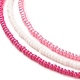 Ensemble de colliers de perles de verre 3pcs NJEW-JN03827-02-4