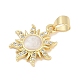 Латунные микро проложить кубического циркония подвески KK-Q028-29G-02-2