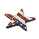 Pendenti in legno di pioppo stampati a faccia singola a tema bandiera americana WOOD-G014-13-4