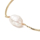 Bracelet coulissant ovale en perles naturelles BJEW-JB09315-02-4