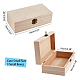 OLYCRAFT 3PCS Unfinished Wooden Box Natural Wood Storage Boxes with Clasp Antique Wooden Treasure Chest Box Keepsake Box for Jewelry Gift Photos Storage and DIY Easter Arts OBOX-OC0001-02-7