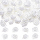 Craspire 100 tête de rose en mousse avec bord en dentelle blanche DIY-WH0304-623I-1