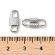 Breloques de connecteur de lien ovale en laiton plaqué en rack KK-Z033-03P-3