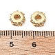 Латунные микро проложить кубического циркония бусы KK-A259-02G-3