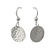 Кованые текстурированные плоские круглые серьги-подвески из сплава FS-WG8537A-01-3
