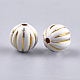 Placage acrylique perles ondulées PACR-T006-23A-03-2