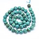 Faceted Round Natural Magnesite Beads Strands TURQ-C003-8mm-12-3