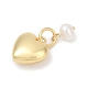 Подвески из натурального пресноводного жемчуга и латуни KK-U062-10G-2