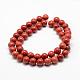 Chapelets de perles en jaspe rouge naturel G-E375-4mm-03-3