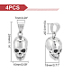 Unicraftale 4pcs 316 pendentifs en acier inoxydable chirurgical STAS-UN0047-81-3