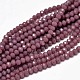 Faceted Rondelle Glass Beads Strands X-GLAA-I033-4mm-25-1