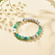 Natural Weathered Agate(Dyed) & Howlite Round Beaded Stretch Bracelet BJEW-JB08087-04-2