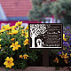 Globleland memorial placa de recuerdo estaca placa de acrílico memorial signo conmemorativo jardín recuerdo decoración para patio césped tumba AJEW-WH0366-003-3