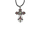 Collier pendentif croix en alliage de zinc VJ0126-08-1
